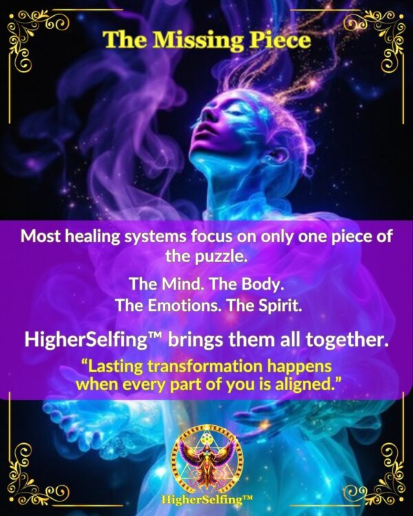 The Complete HigherSelfing™ Methodology Each modality in the HigherSelfing™ system was chosen because it works at a different layer — and together, they create the conditions for quantum transformation: Tarot & Oracle Guidance — illuminating the patterns your conscious mind cannot yet see. Vedic Astrology — decoding your soul’s karmic blueprint from the stars. Human Design — your unique energetic architecture and decision-making system. NLP (Neuro-Linguistic Programming) — rewiring the subconscious mind. Pranic Healing (Level 3) — cleansing and restoring the energy body. Kriya Yoga — a precise breathwork science to activate higher consciousness, studied under Sadhguru at the Isha Foundation. Kundalini Yoga — awakening the dormant divine force within the body, studied in the ashrams of Rishikesh. HigherSelfing™ Initiation — proprietary transmission that moves the knowing from mind into body. The Irrigate Technique — a daily quantum coherence practice built entirely around your unique blueprint. Not one layer at a time. All layers. Simultaneously. This is why quantum jumps become possible.