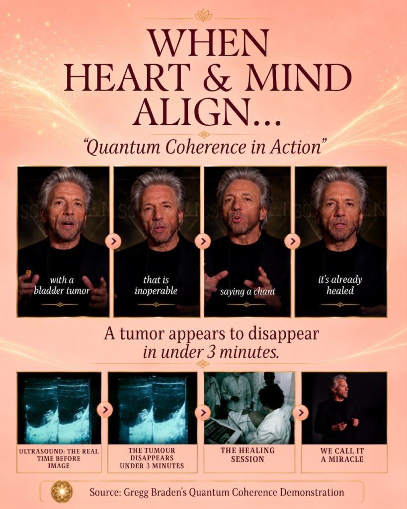 When heart and mind align - gregg braden demonstration of tumor disappearing under 3 minutes in this what is highselfing ™  blog post.