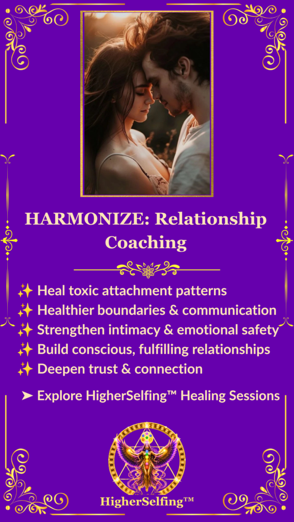 HigherSelfing™ | Harmonize: Relationship Coaching. Heal toxic attachment patterns. Cultivate Healthier boundaries.
