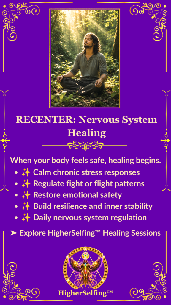 HigherSelfing™ | Recenter: Nervous System Healing. When your body feels safe healing begins. Calm chronic stress responses.